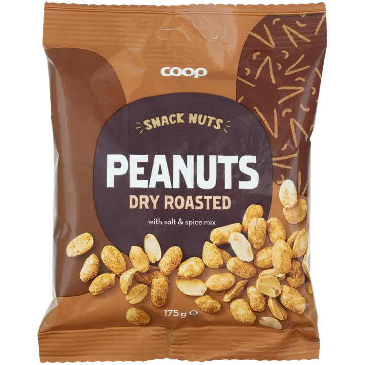 Coop kuivapaahdetut maapähkinät 175 g-Coop 干烤花生 175 g