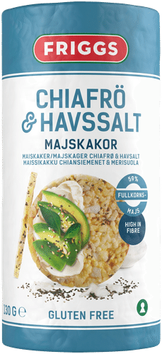 Friggs Gluteeniton Maissikakku Chiansiemenet & merisuola 130g｜Friggs 无麸质玉米饼 奇亚籽与海盐 130g