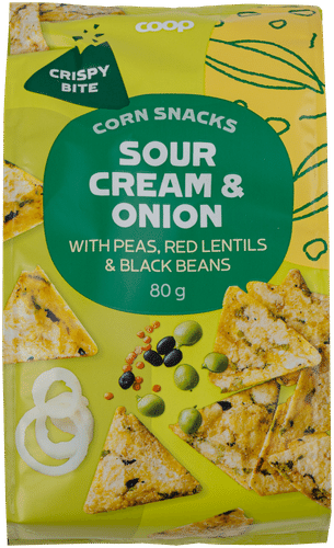 Coop maissisnacks Sour cream & onion 80 g