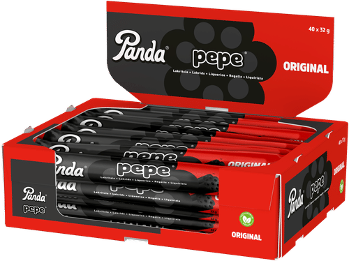 Panda Pepe原味甘草棒 32g｜Panda Pepe original lakritsipatukka 32g