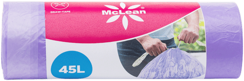 McLean 带封口垃圾袋 HD 45升 15 kpl