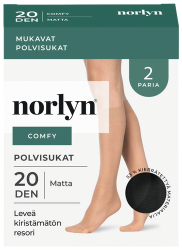 Norlyn 女式中筒袜舒适2双装20丹尼尔