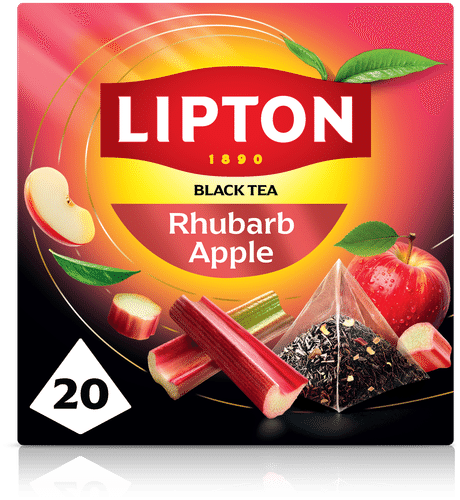 Lipton Rhubarb and Apple musta tee 20pss｜Lipton 大黄苹果红茶 20pss