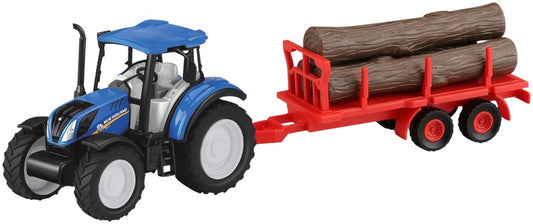 Big Harvest New Holland T5拖拉机带翻斗车 1:32｜New Holland T5 -traktori ja kippikärry 1:32