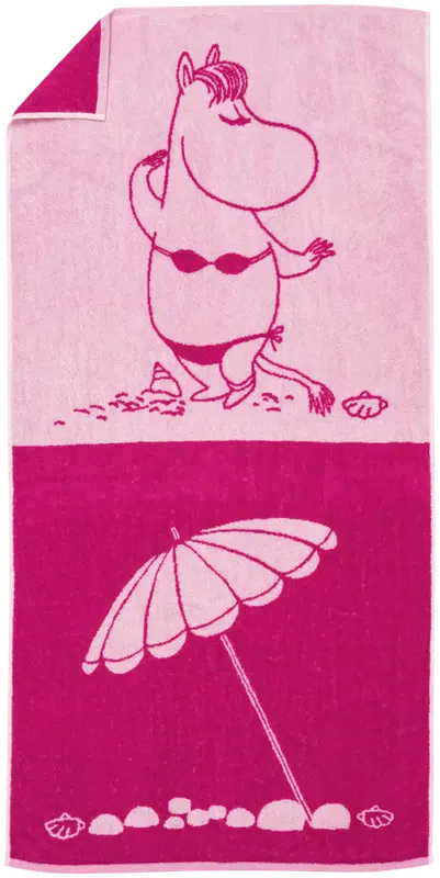 Moomin Arabia 姆明浴巾 70x140 小美 粉红 GOTS｜Moomin Arabia Muumi kylpypyyhe 70x140 Niiskuneiti v.pun.GOTS