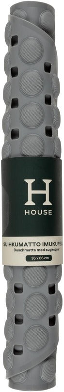 House 防滑椭圆形浴室地垫 36x66厘米 灰色