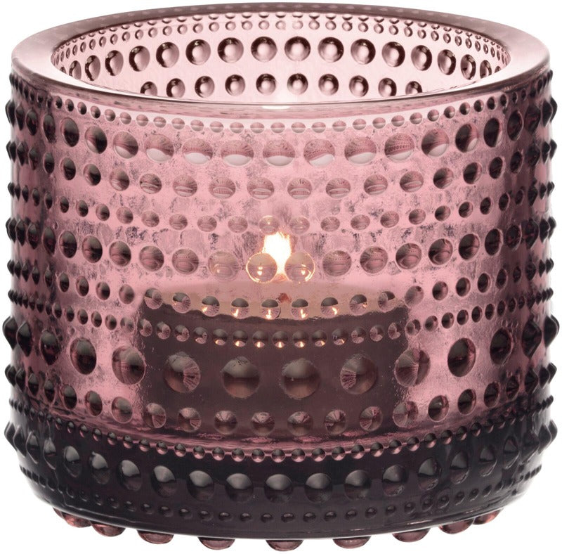 Iittala Kastehelmi 烛台 64毫米 石楠色｜Iittala Kastehelmi kynttilälyhty 64 mm kanerva