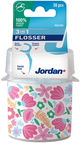 Jordan 3in1 Flosser hammaslankain pöytäpakkaus 50kpl