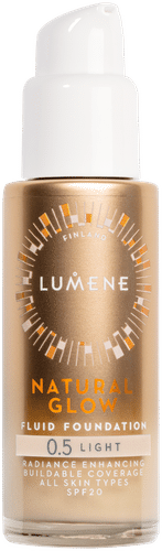 Lumene 自然光泽焕彩粉底液SK20 0.5浅色 30 ml｜Lumene Natural Glow Heleyttävä meikkivoide SK20 0.5 Light 30 ml