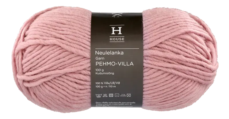House 编织毛线 Pehmovilla 112706 100克 浅粉 11479｜House neulelanka Pehmovilla 112706 100 g Light Pink 11479