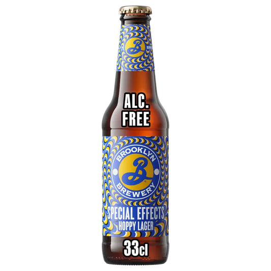 Brooklyn Special Effects lager olut 0,4 til-% lasipullo 0,33 L｜Brooklyn 特效饮料 0.4 vol% 玻璃瓶 0,33 L