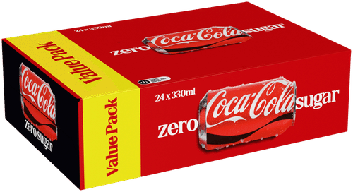 Coca-Cola 24包装 可口可乐零糖 碳酸饮料 罐装 0,33 L