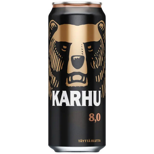 Karhu Lager olut 8,0 til-% tölkki 0,5 L｜Karhu 8.0 vol% 罐装淡饮料 0,5 L