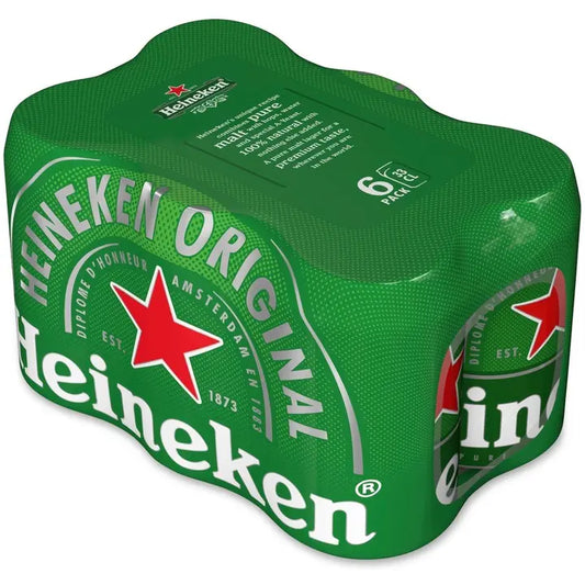 6 x Heineken olut 5,0 % 0,33 l｜Heineken 6 瓶喜力饮料 5.0% 0,33 l