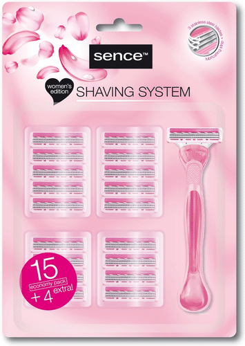 Sence beauty 脱毛刀 15+4 三层刀片