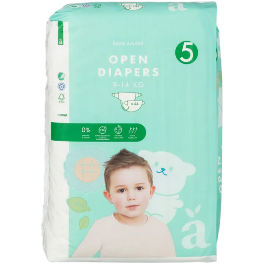 Änglamark teippivaippa koko 5, 9-14kg 44 kpl｜Änglamark 胶带尿布尺寸 5、9-14 公斤 44 kpl