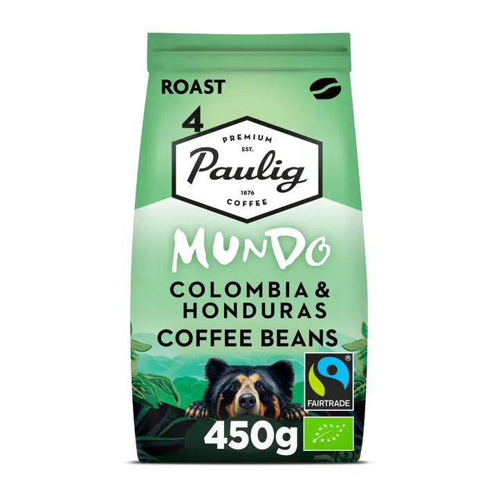 Paulig Mundo Colombia & Honduras luomu kahvi kahvipapu 450g｜Paulig Mundo 哥伦比亚和洪都拉斯有机咖啡咖啡豆 450g