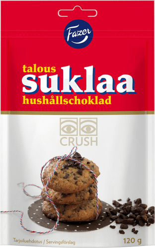 Fazer Taloussuklaa Crush tumma suklaarouhe 120g｜Fazer 家用巧克力碎 黑巧克力碎 120g