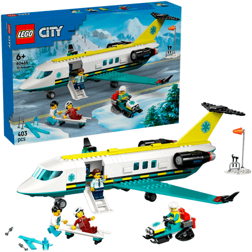 LEGO City Big Vehicles 乐高®城市大型车辆 60465 救援队救护飞机