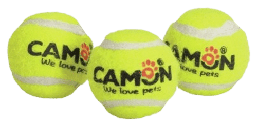 Camon 狗玩具网球带叫声3个 6,2cm