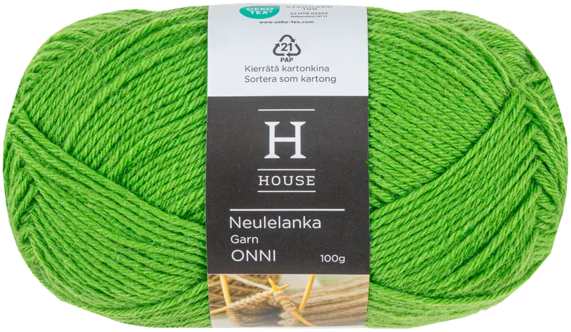 House Onni 编织线 100克 开心果绿 10848｜House neulelanka Onni 100 g Pistachio green 10848