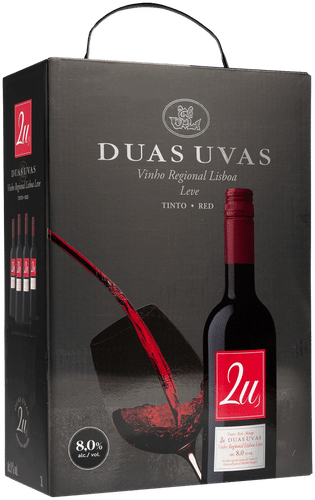 2U Duas Uvas Vinho Regional Lisboa Leve punaviini 8,0  til-% 3L BIB