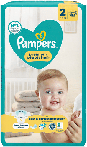 Pampers 高级防护新生婴儿S2号纸尿裤4-8kg 56片