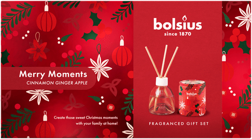 Bolsius True Glow 礼品套装 - 杯装香薰蜡烛，室内香氛 - Merry Moments