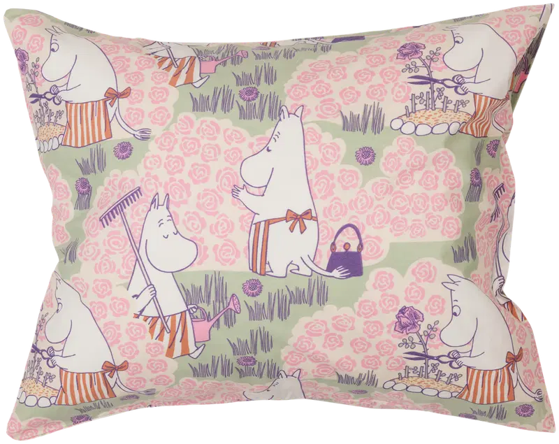 Moomin Arabia 姆明枕套 50x60cm 玫瑰园 GOTS｜Moomin Arabia  Muumi tyynyliina 50x60cm Ruusutarha  GOTS