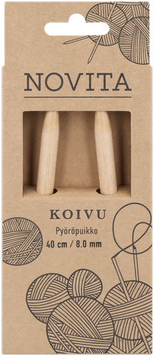 Novita 环形针 桦木 40厘米 8 mm