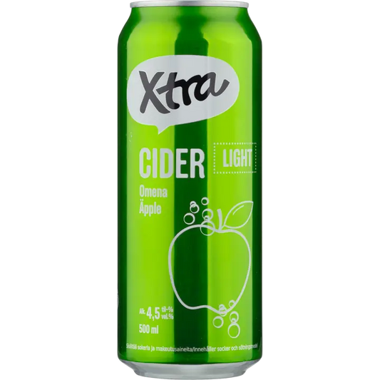 Xtra Omenasiideri Light 4,5% 500ml kevyt omenasiideri｜Xtra 淡味苹果饮品 4.5% 500ml 淡味苹果饮品