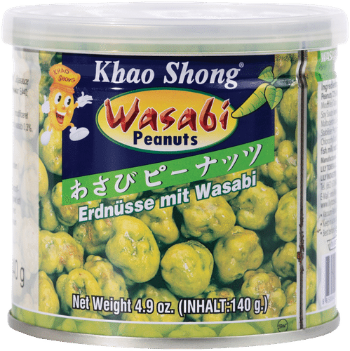 KHAO SHONG 芥末味花生 140g｜Khao Shong Wasabi kuorrutetut maapähkinät 140g
