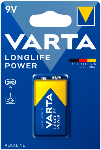 Varta 长效电源9V 6LR61碱性电池