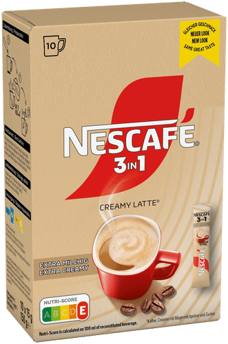 Nescafé 3in1 Creamy Latte 10kpl/150g pikakahvi｜Nescafé 三合一奶油拿铁 10粒/150g 速溶咖啡