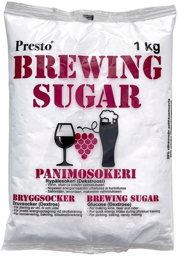 Melkko PRESTO Panimosokeri 1 kg viinin ja oluen valmistukseen｜Melkko PRESTO 酿酒糖 1千克（用于葡萄酒和啤酒酿造）
