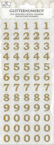J.K. Primeco 亮片数字贴纸 金色