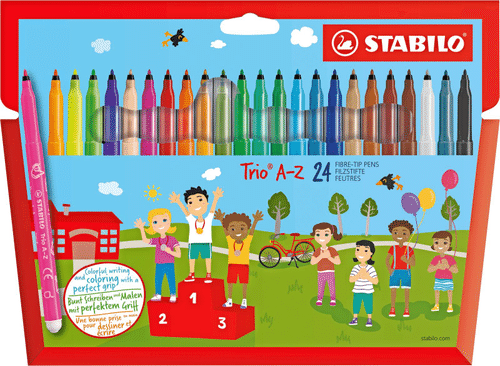 STABILO Trio A-Z 24色马克笔套装