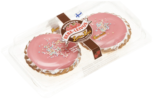 Laitilan Leipä Bebe-leivos Punainen 2 x 80 g Laktoositon, Maidoton｜Laitilan Leipä 红色宝宝蛋糕 2x80克 无乳糖、无乳制品