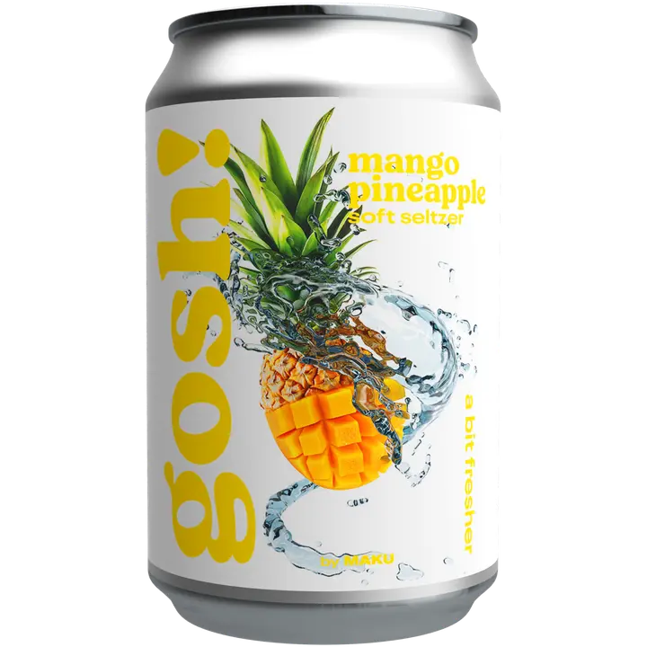 Gosh! Mango-Pineapple Soft Seltzer 0,33l tlk maustettu vesi｜GOSH ！芒果菠萝软苏打水 0.33l tlk 风味水
