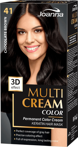 Joanna Multi Cream 染发剂 41 巧克力棕 永久｜Joanna Multi Cream hiusväri 41 Chocolate brown permanent