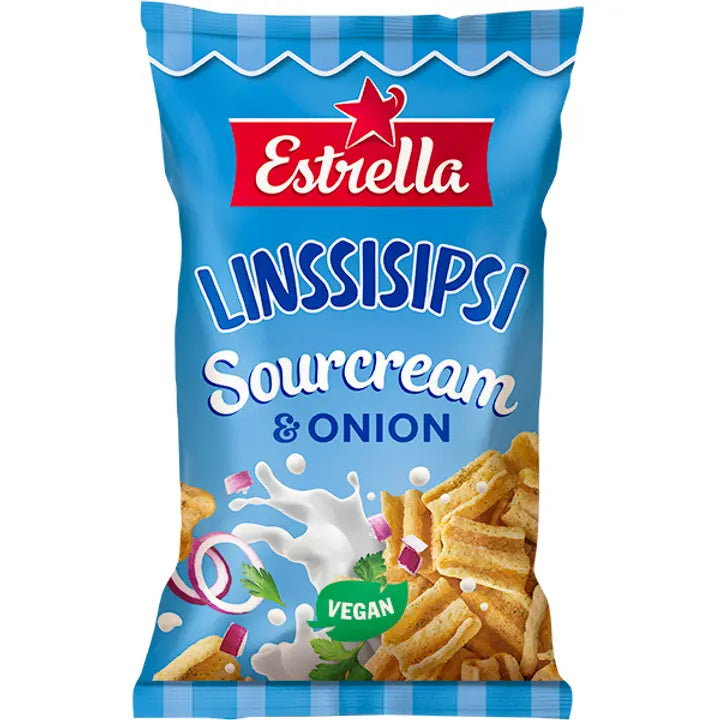 Estrella Linssisipsi Kermaviili & Sipuli 110g-Estrella 扁豆片奶油奶酪和洋葱 110g