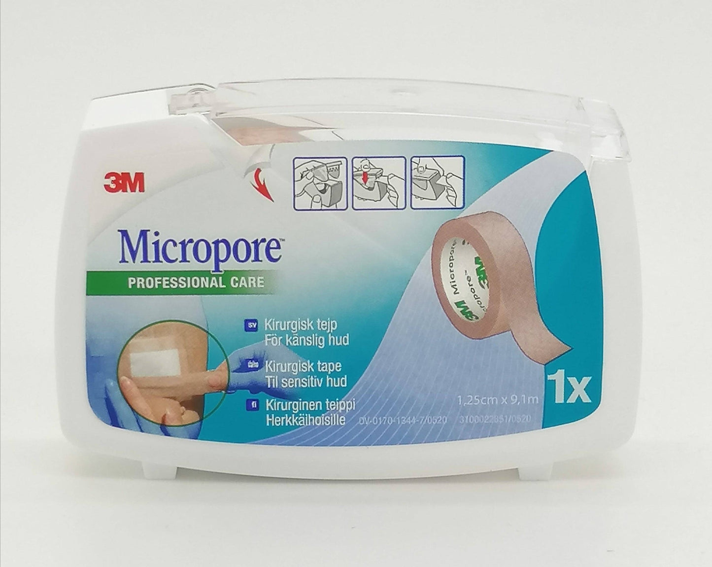 Micropore纤维胶带 棕色 1.25厘米 x 9,1 m
