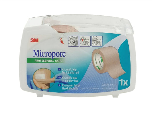 Micropore纤维胶带 棕色 2.5厘米 x 9,1 m