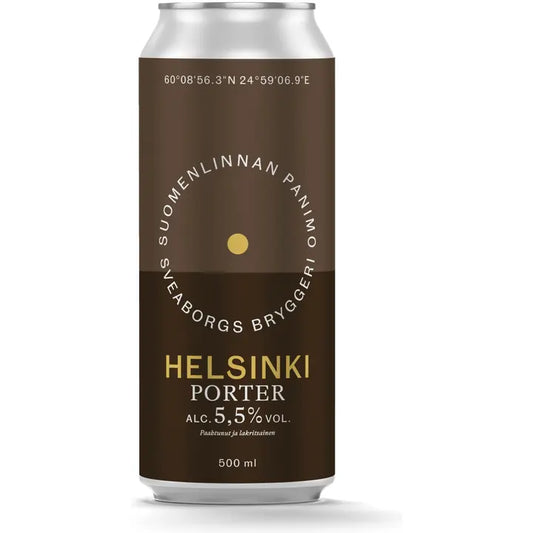 Suomenlinnan Panimo 50cl Helsinki Porter 5,5% tölkki olut｜Suomenlinnan Panimo 50cl 赫尔辛基波特 5.5% 罐装饮品