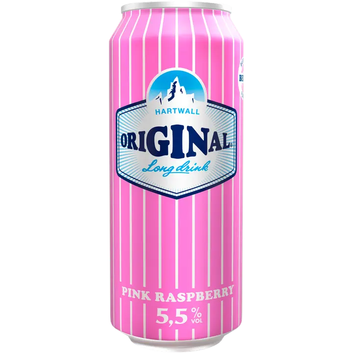 Hartwall Original Long Drink Pink Raspberry 5,5% 0,5 l｜Hartwall Original Long Drink 粉红树莓 5.5% 0,5 l