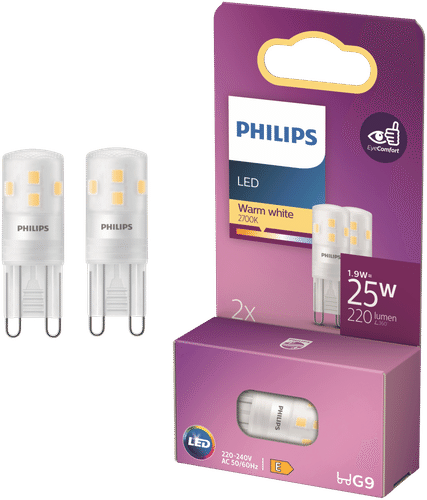 Philips LED灯泡G9 1.9W 2700K 220LM 2kpl