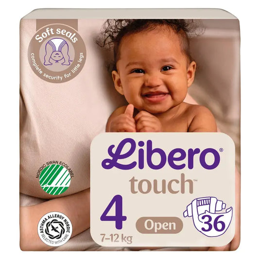 LIBERO Touch teippivaippa koko 4, 36kpl, 7-12 kg｜Libero 触摸胶带尿布尺寸 4，36 件，7-12 公斤