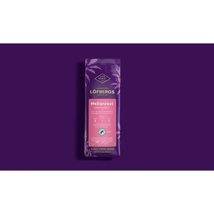 Löfbergs Medium Roast Papukahvi 400 g Rainforest Alliance｜Löfbergs 中度烘焙豆咖啡 400 克 雨林联盟