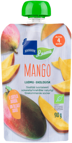 Rainbow 有机芒果泥 4个月 90 g｜Rainbow mangosose luomu 4 kk 90 g