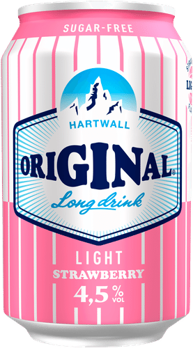 Hartwall Original Long Drink Strawberry Light 4,5% 0,33 l